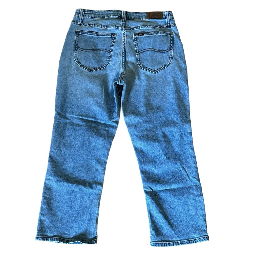 Lee Women's Regular Fit Mid-Rise Capri Jesns Blue Size 6 - Picture 3 of 7